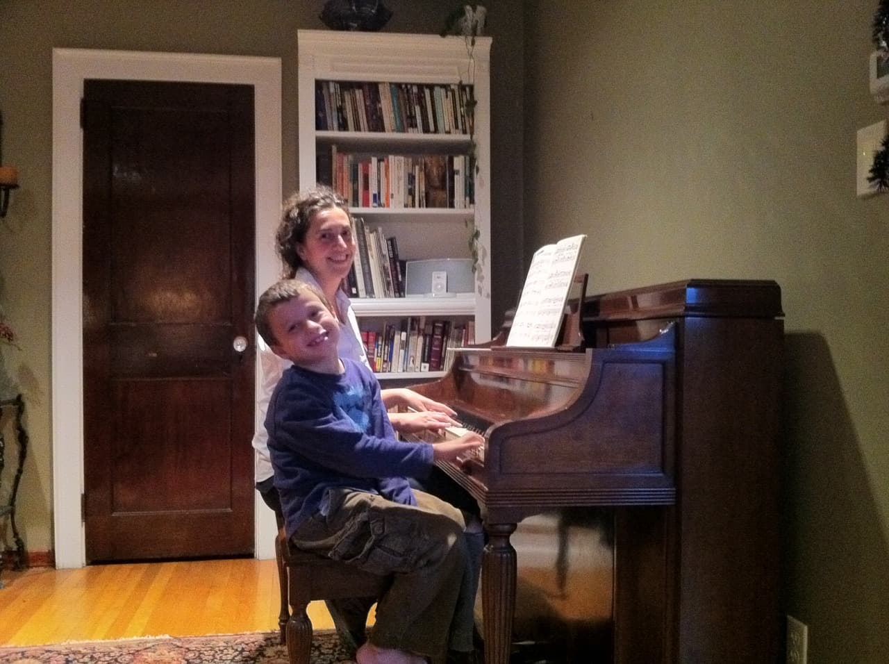 The piano arrived yesterday while I